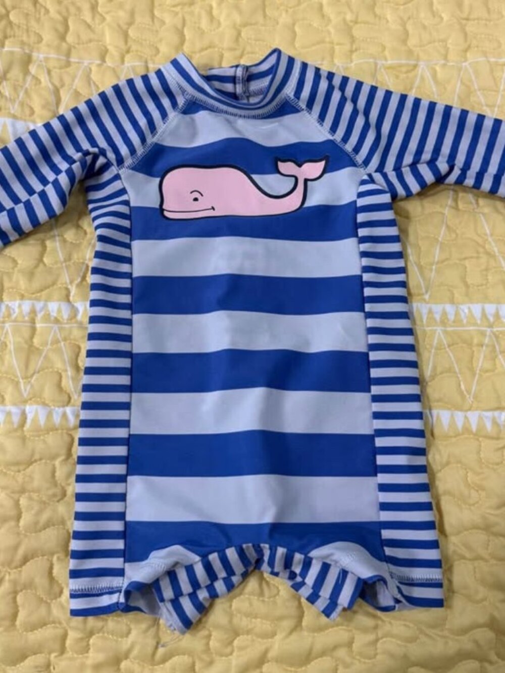 Vineyard Vines Baby Rash Guard Swimsuit 6-9M Whale Stripe